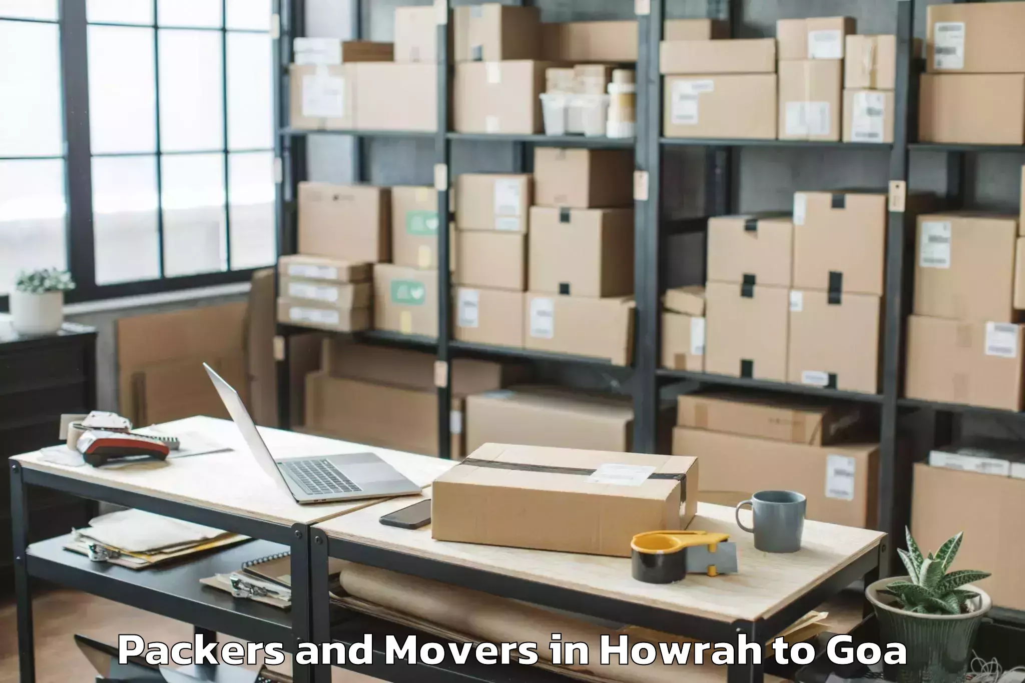 Book Howrah to Colvale Packers And Movers